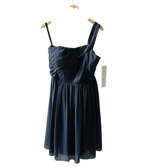 Bill Levkoff Gray One Shoulder Dress Size 10 NWT - Picture 1 of 5